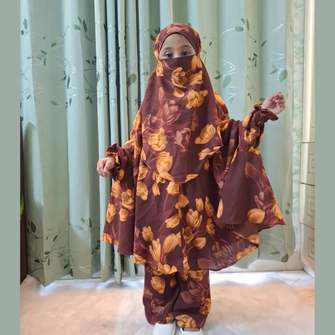 Kids Cherry Khimar Set  KCK114