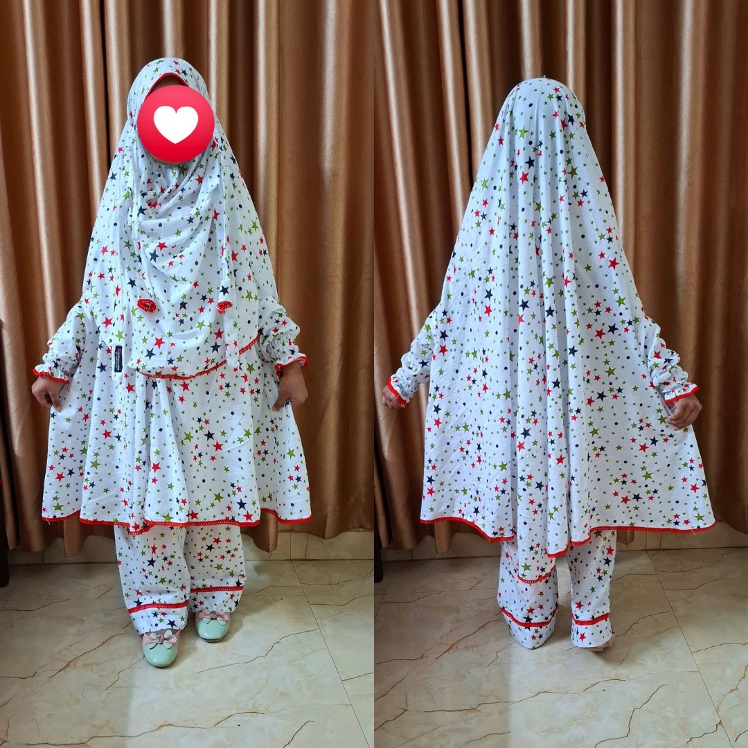 Kids Cotton Khimar Set KCK136
