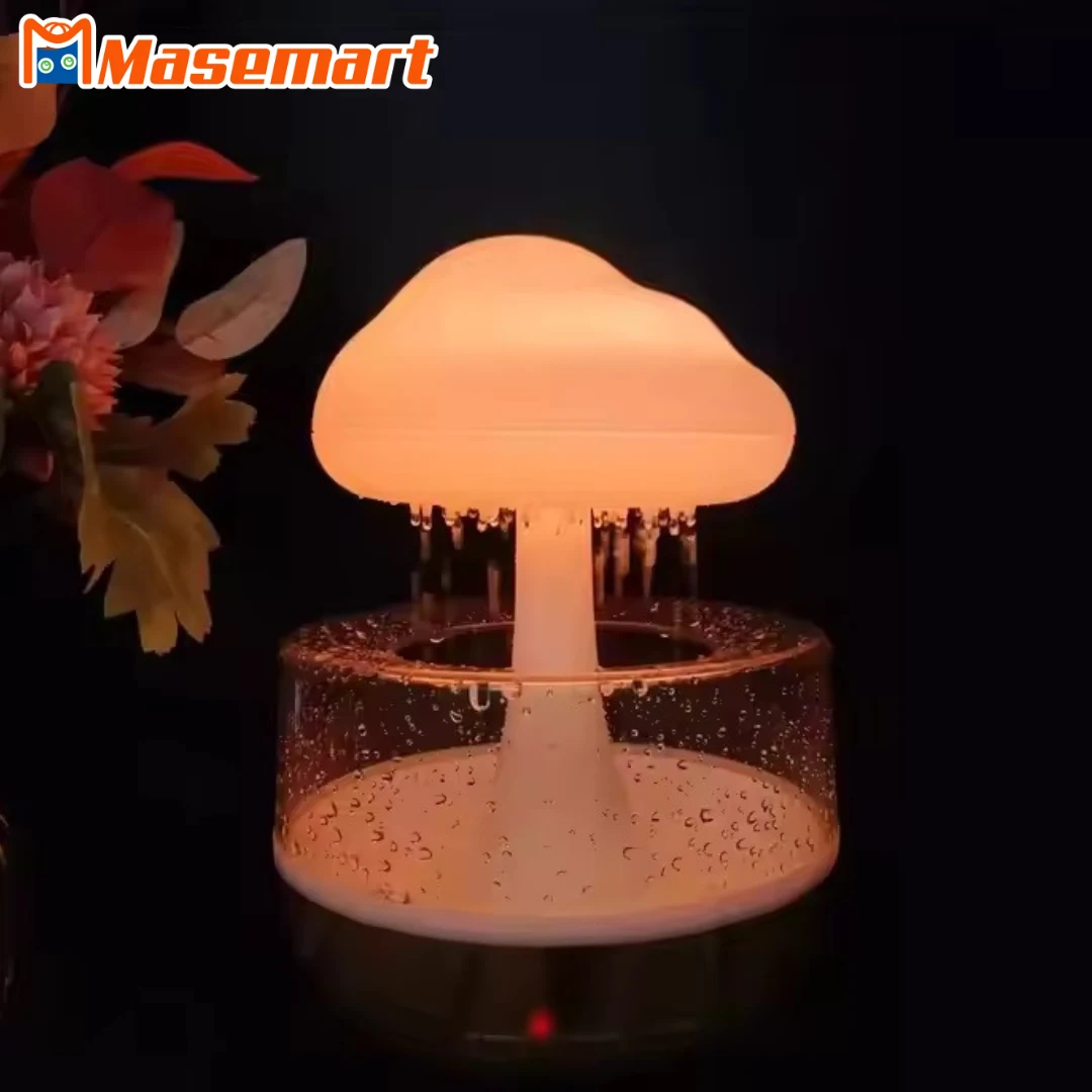 Rechargeable Rain Cloud Humidifier Mushroom Lamp